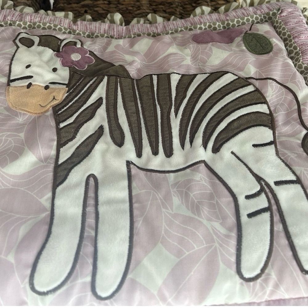 Cocalo Baby Blanket Zebra Monkey Elephant Giraffe Ruffled Edges Fleece Animals